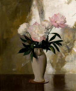 Pink and White Peonies by Hermann Dudley Murphy