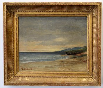 Musée Courbet Plage de Staint-AUbin 1872. Free illustration for personal and commercial use.