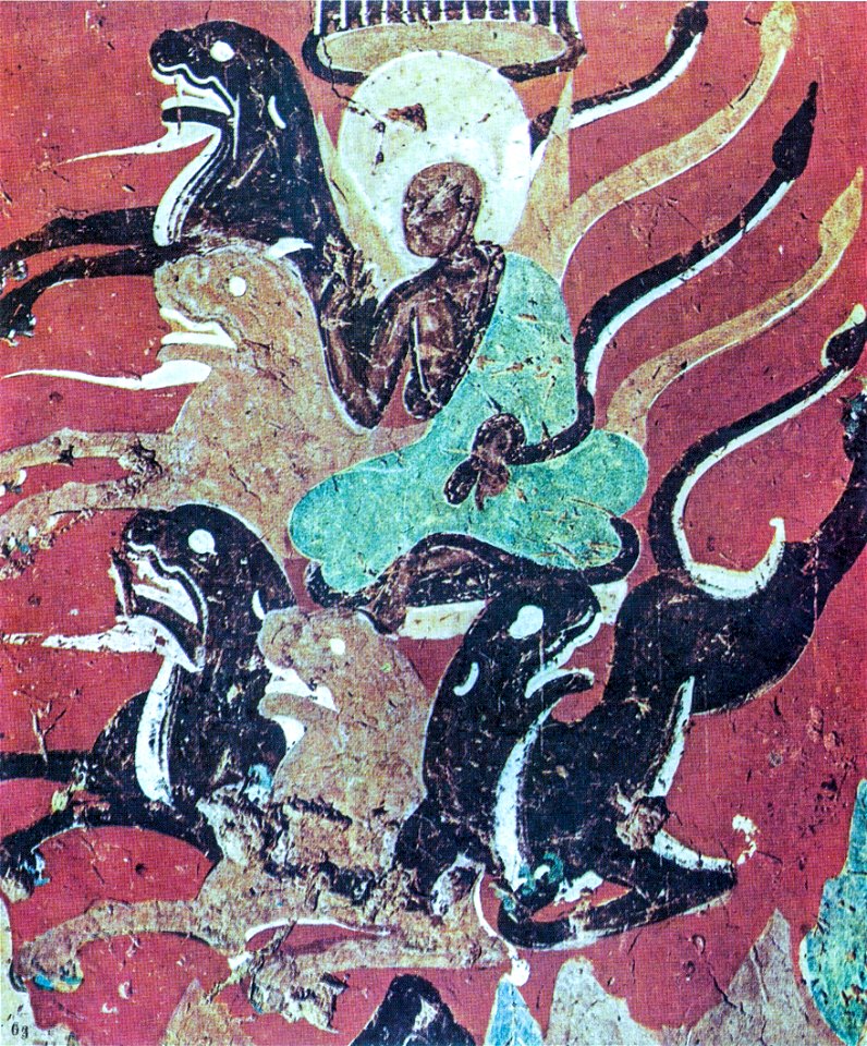 Mural of Buddha in Mogao Caves, Dunhuang