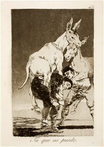 Museo del Prado - Goya - Caprichos - No. 42 - Tu que no puedes