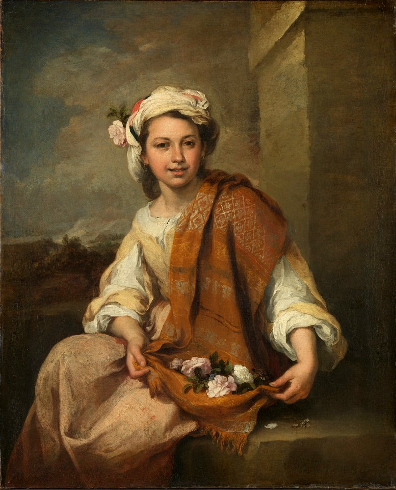 Murillo, Bartolomé Estéban - The Flower Girl - Google Art Project
