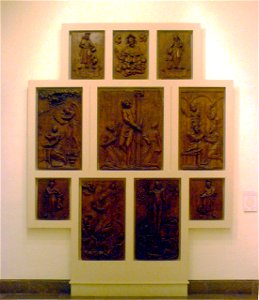 Museo de Belle Artes, Wood panel carvings. (283713122)