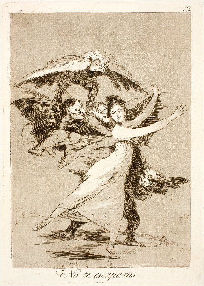 Museo del Prado - Goya - Caprichos - No. 72 - No te escaparás