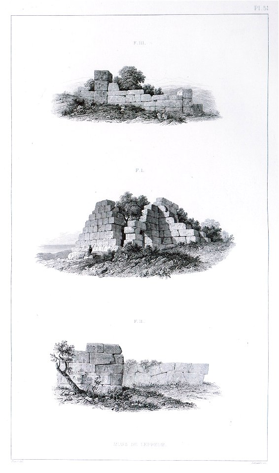Murs de Lepreum - Blouet Guillaume-abel - 1831