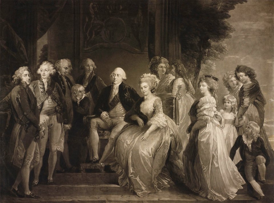 Murphy - George III and Queen Charlotte with their thirteen children