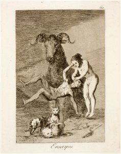 Museo del Prado - Goya - Caprichos - No. 60 - Ensayos