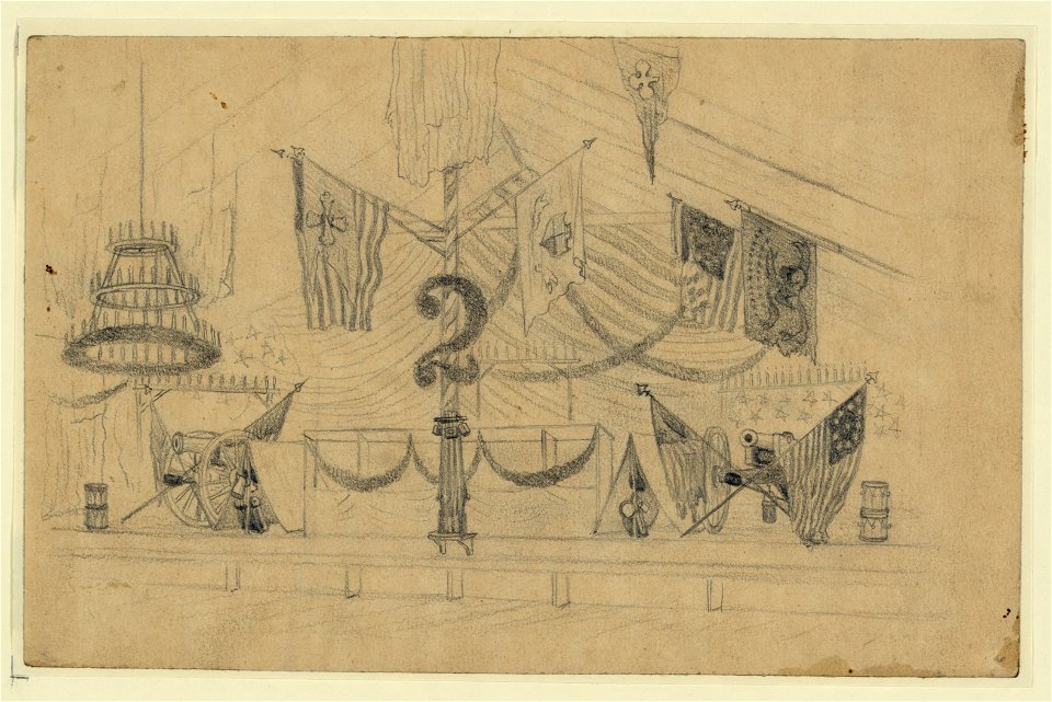 Music stand, 2nd Corps, ball LCCN2004661860