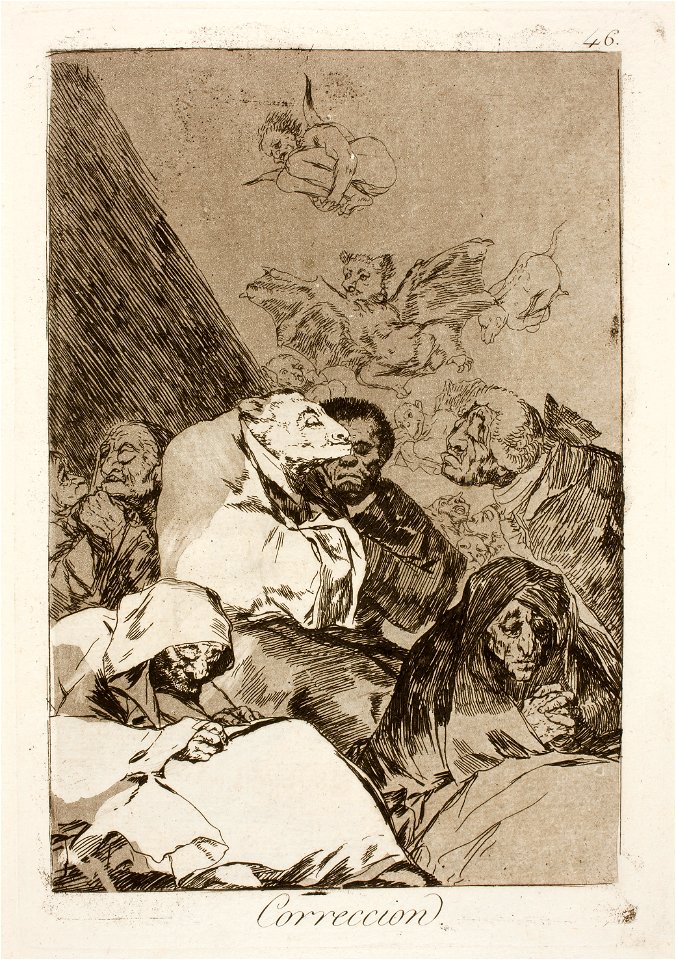 Museo del Prado - Goya - Caprichos - No. 46 - Correccion