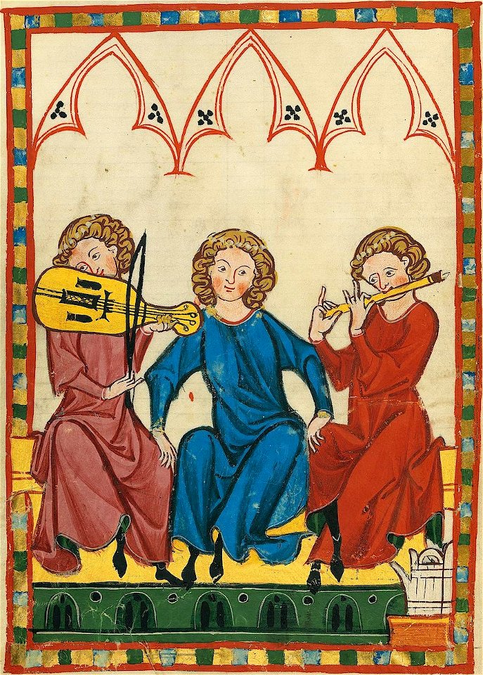 Musicians from Codex Manesse, 1305-40 (27935469787)