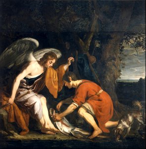 Gaspar de Crayer -Tobias and the Angel. Free illustration for personal and commercial use.