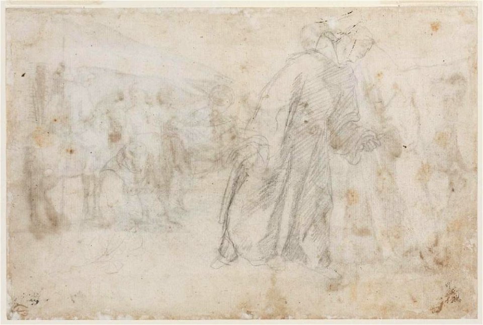 Murillo - Studies for the Figures of Saint Francis Solano and San Salvador (verso), 20.811