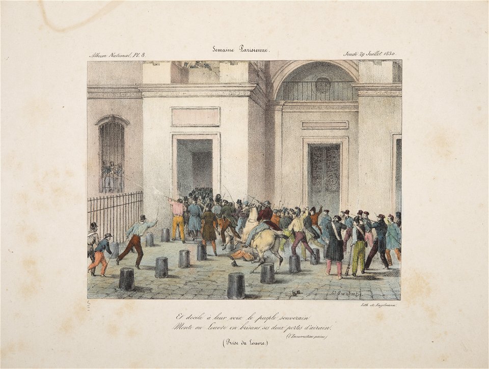 Musée du Louvre - Prise du Louvre. Jeudi 29 juillet 1830 (jlpw16 0139)