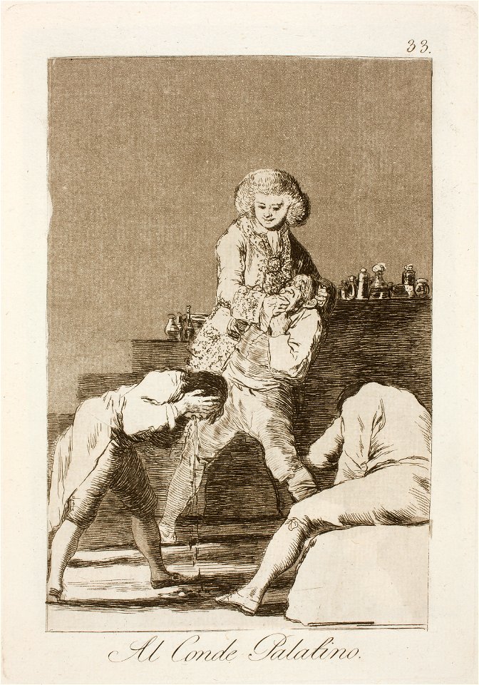 Museo del Prado - Goya - Caprichos - No. 33 - Al Conde Palatino