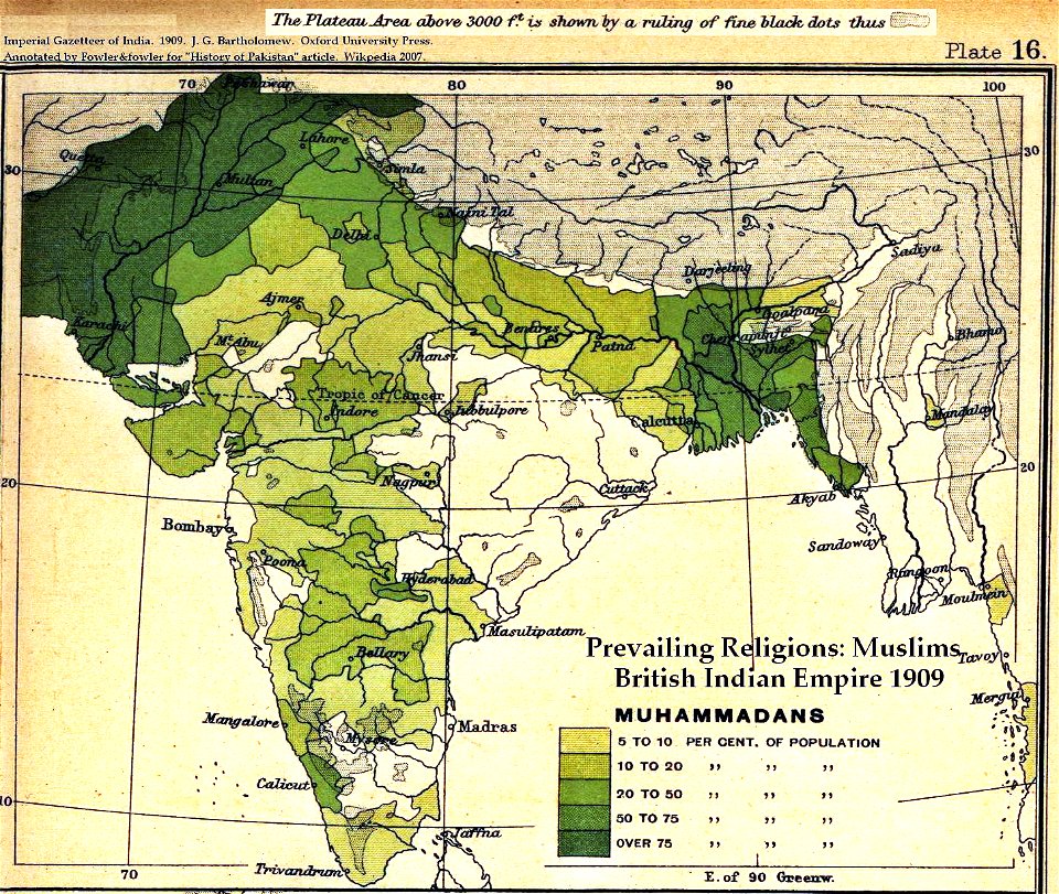 Muslim percent 1909