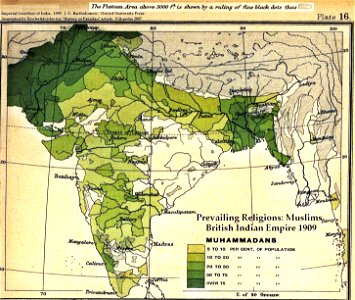 Muslim percent 1909