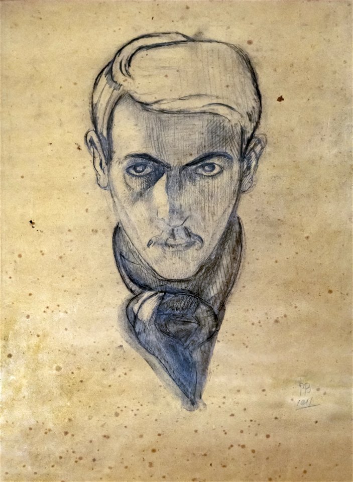 Musée du Vieux Toulouse - Paul Bernadot (1886-1913) Autoportrait - 1911 crayon noir sur papier Inv.003.0.68