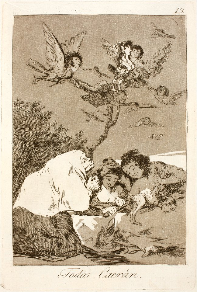 Museo del Prado - Goya - Caprichos - No. 19 - Todos Caerán