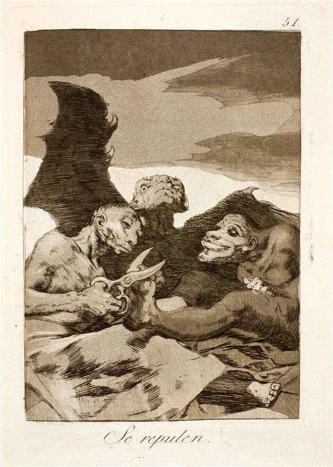 Museo del Prado - Goya - Caprichos - No. 51 - Se repulen