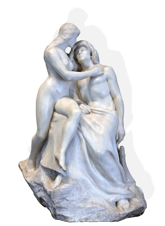 Musée des Beaux-Arts de Gaillac - La muse et le poète - Marbre - Jules Pendariès