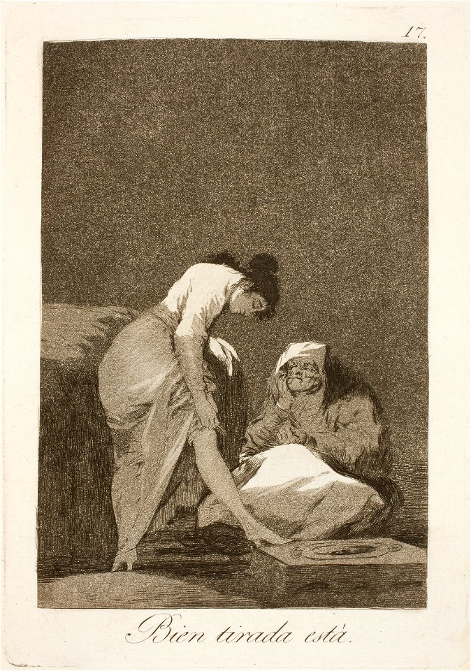 Museo del Prado - Goya - Caprichos - No. 17 - Bien tirada está