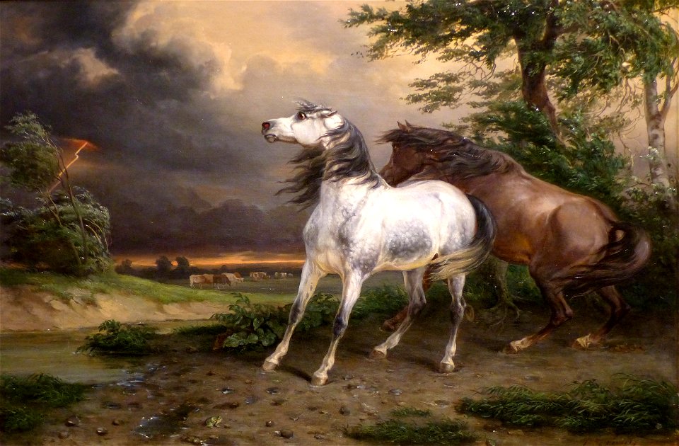 Musée Calvet Vernet Carle Chevaux & orage 1800