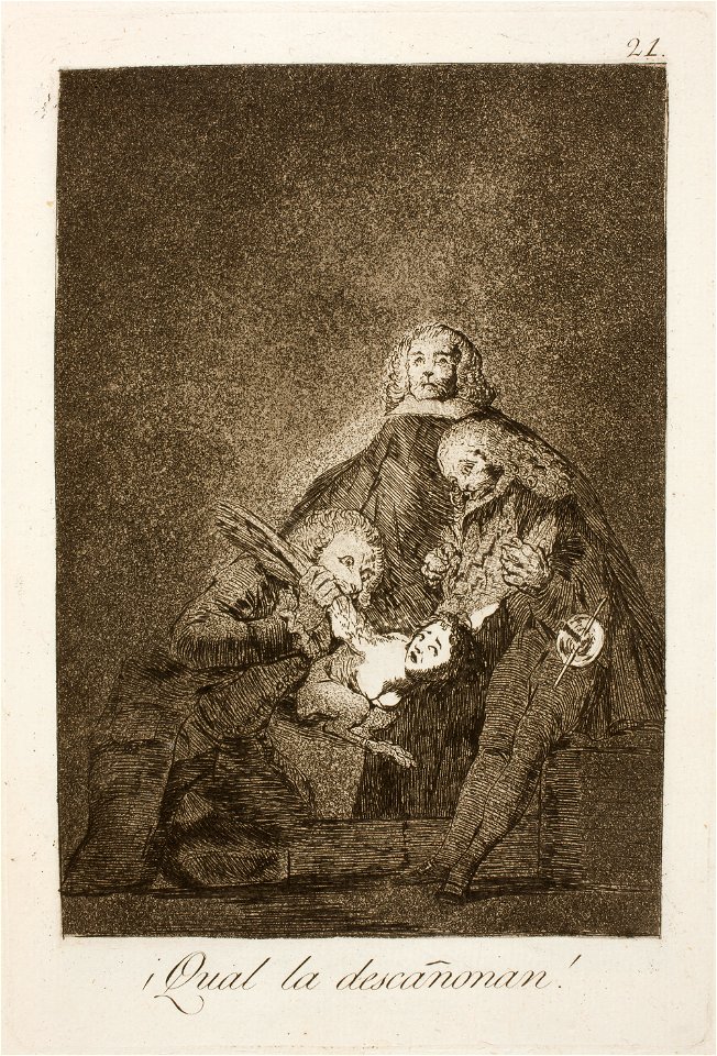 Museo del Prado - Goya - Caprichos - No. 21 - ¡Qual la descañonan!