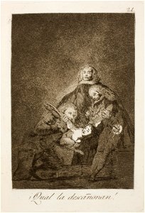 Museo del Prado - Goya - Caprichos - No. 21 - ¡Qual la descañonan!