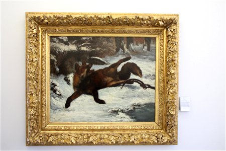 Musée Courbet Le renard pris au piège 1860 