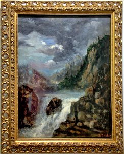 Musée des Beaux Arts de Nice, le saut du Doubs de G. Courbet