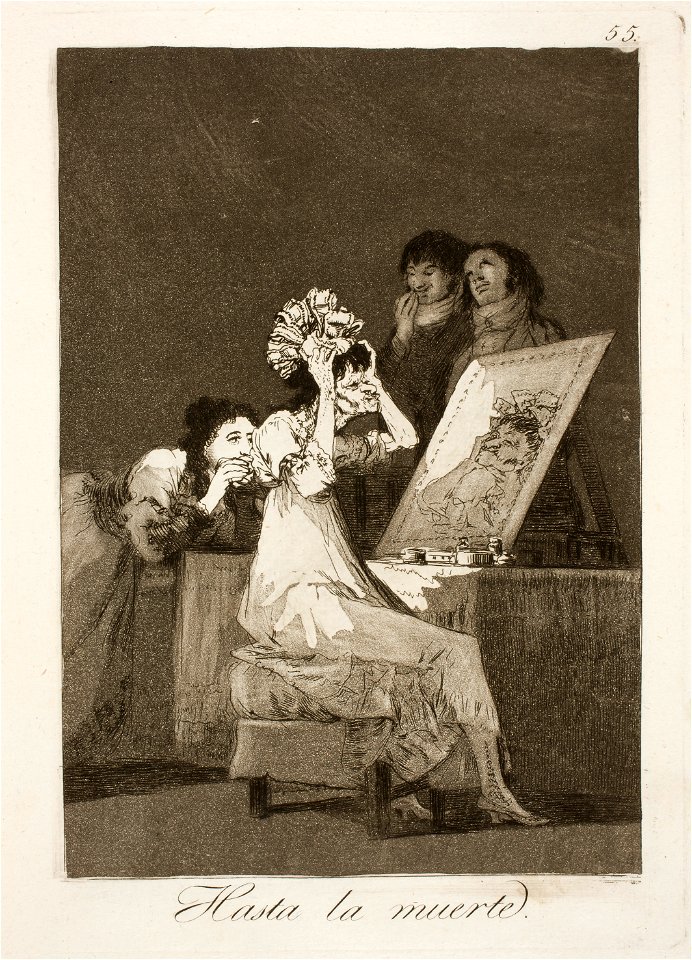 Museo del Prado - Goya - Caprichos - No. 55 - Hasta la muerte
