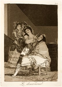 Museo del Prado - Goya - Caprichos - No. 35 - Le descañona