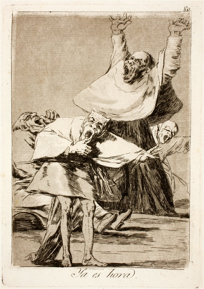 Museo del Prado - Goya - Caprichos - No. 80 - Ya es hora
