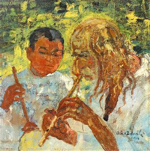 Music Lesson by Octav Băncilă 1914
