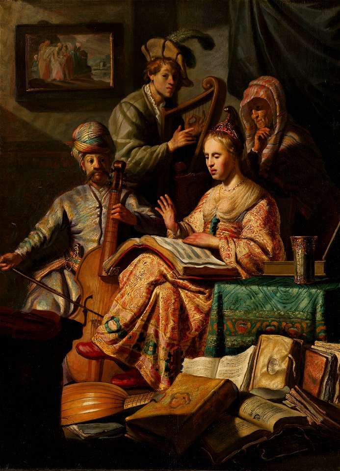 Musicerend gezelschap Rijksmuseum SK-A-4674