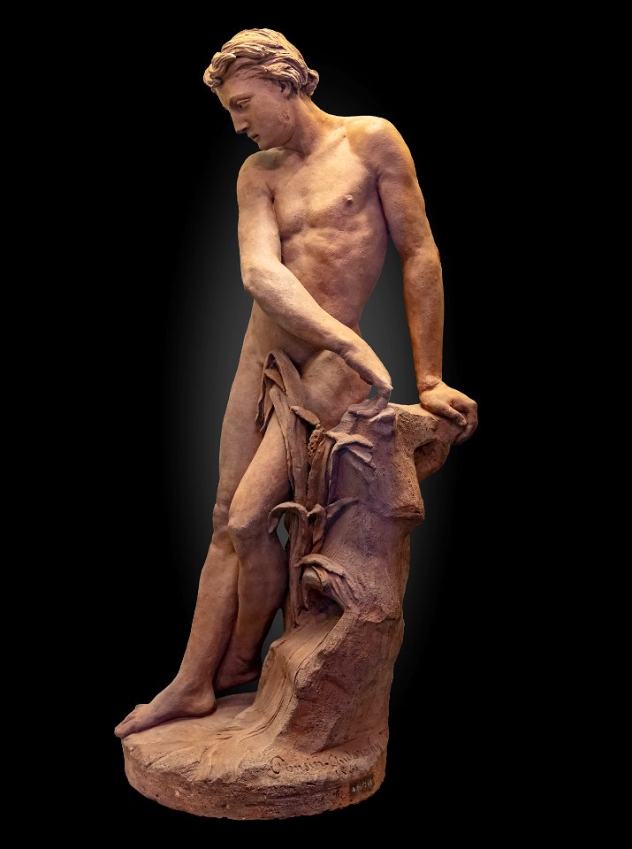 Musée du Vieux Toulouse - Homme nu au rocher - Terre cuite 1861 - Charles Ponsin-Andarahy Inv.80.1421