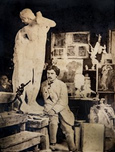 Musée du Vieux Toulouse - L'atelier d'Alexandre Falguière, photographie anonyme de 1865