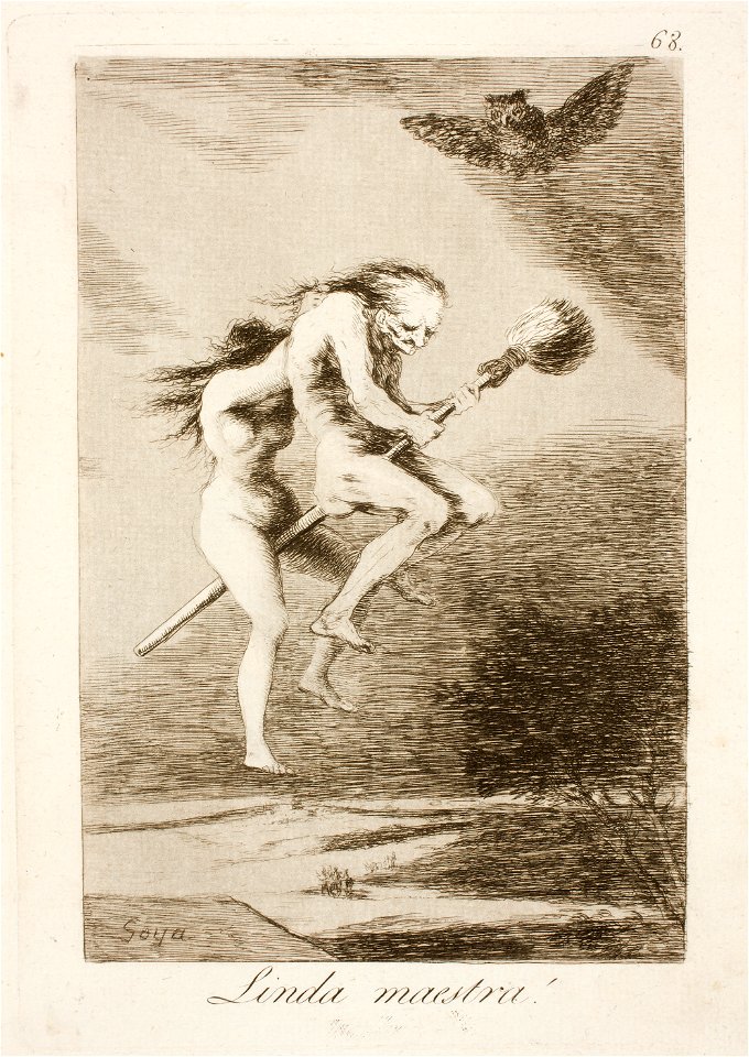 Museo del Prado - Goya - Caprichos - No. 68 - Linda maestra!