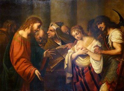 Musée Calvet Vecchia Pietro della Christ & la femme adultère 1650