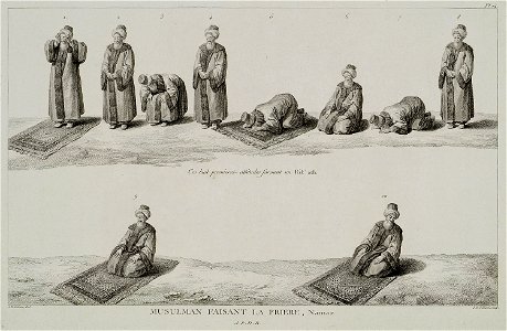 Musulman faisant la priere, Namaz - D'ohsson Mouradgea - 1787