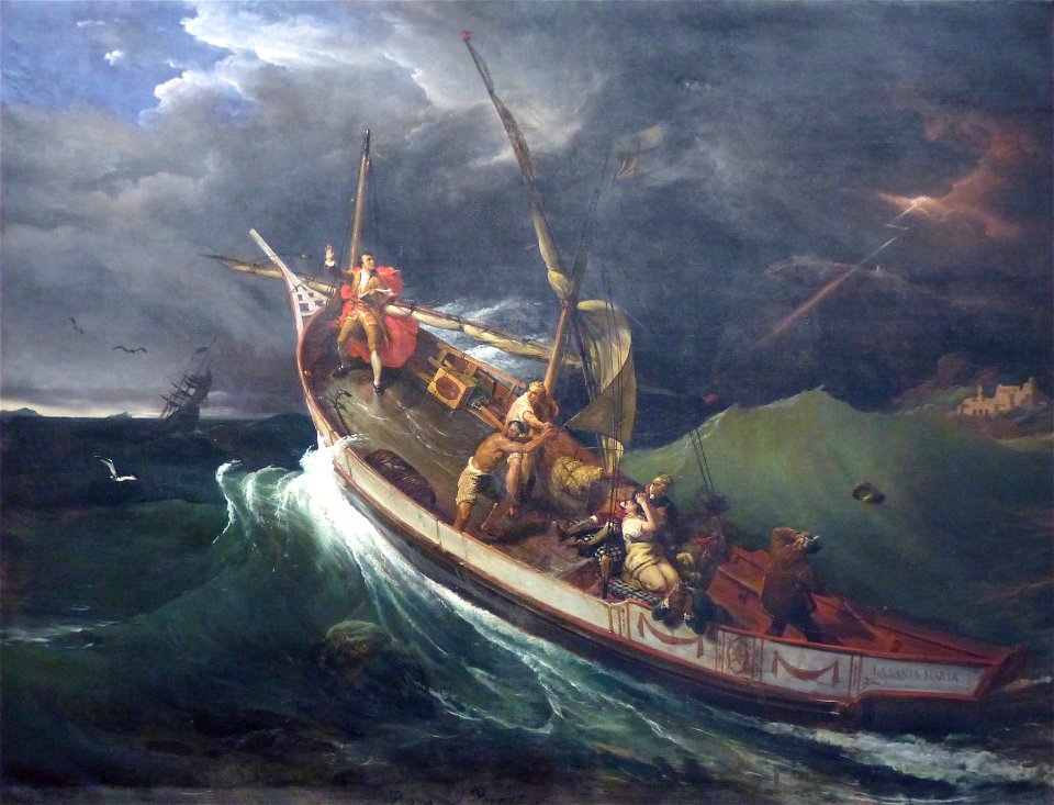 Musée Calvet Vernet Horace Jospeh Vernet attaché à un mât 1822a