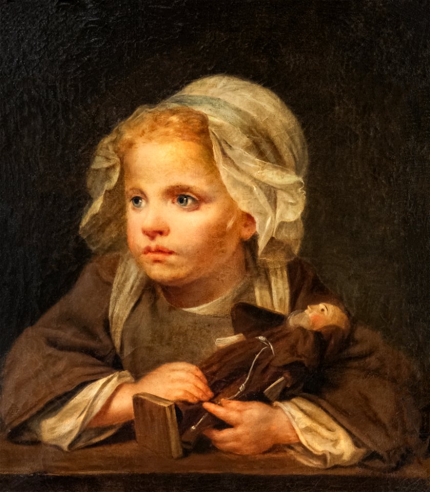 Musée Ingres-Bourdelle - Fillette au capucin - Jean-Baptiste GREUZE - Joconde06070000128