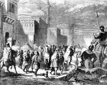 Muslim troops leaving Narbonne to Pepin le Bref in 759