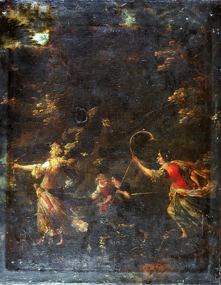 Mythical hunting scene