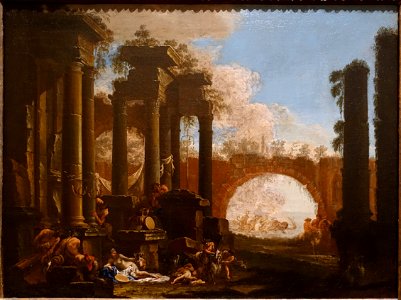Mythological Figures Among Ruins, by Alessandro Magnasco and Clemente Spera, late 1690s, oil on canvas - Blanton Museum of Art - Austin, Texas - DSC08022
