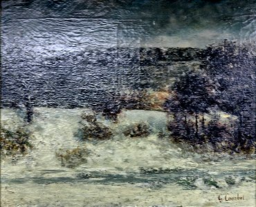 Musée Courbet, paysage de neige de G. Courbet