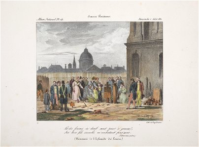 Musée du Louvre - Monument de l'Esplanade du Louvre. Dimanche 4 août 1830 (jlpw16 0143)