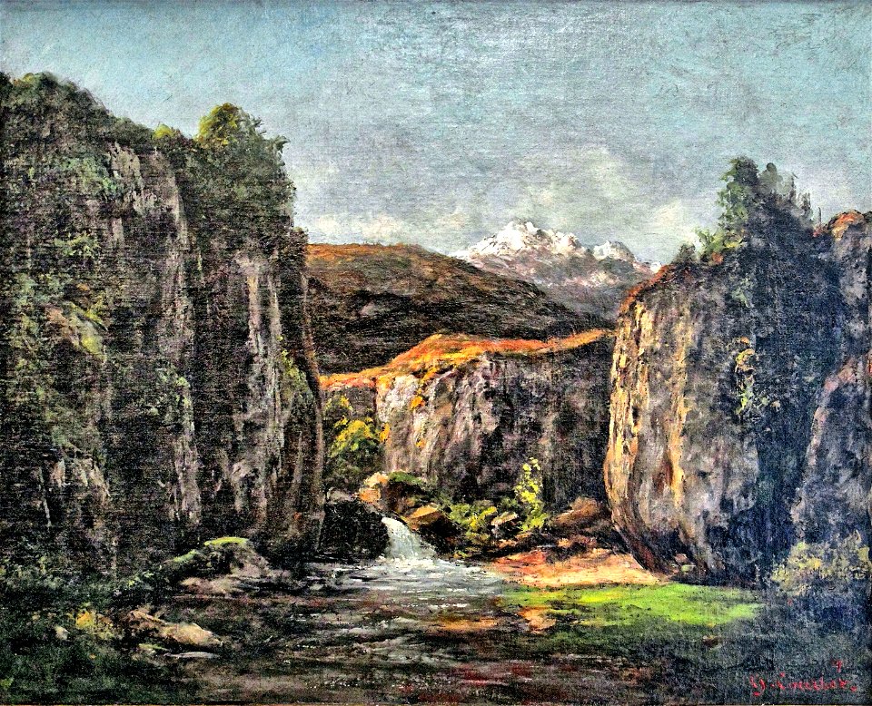 Musée Courbet, la source parmi les rochers du Doubs de G. Courbet