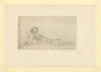 My Portrait in 1960, print by James Ensor, 1888, Prints Department, Royal Library of Belgium, S. II 63764