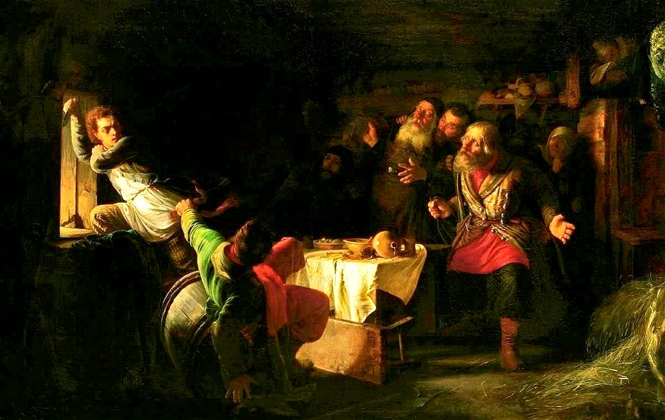 Myasoyedov G. Begstvo Grigoriya Otrepeva iz korchmyi na litovskoy granitse