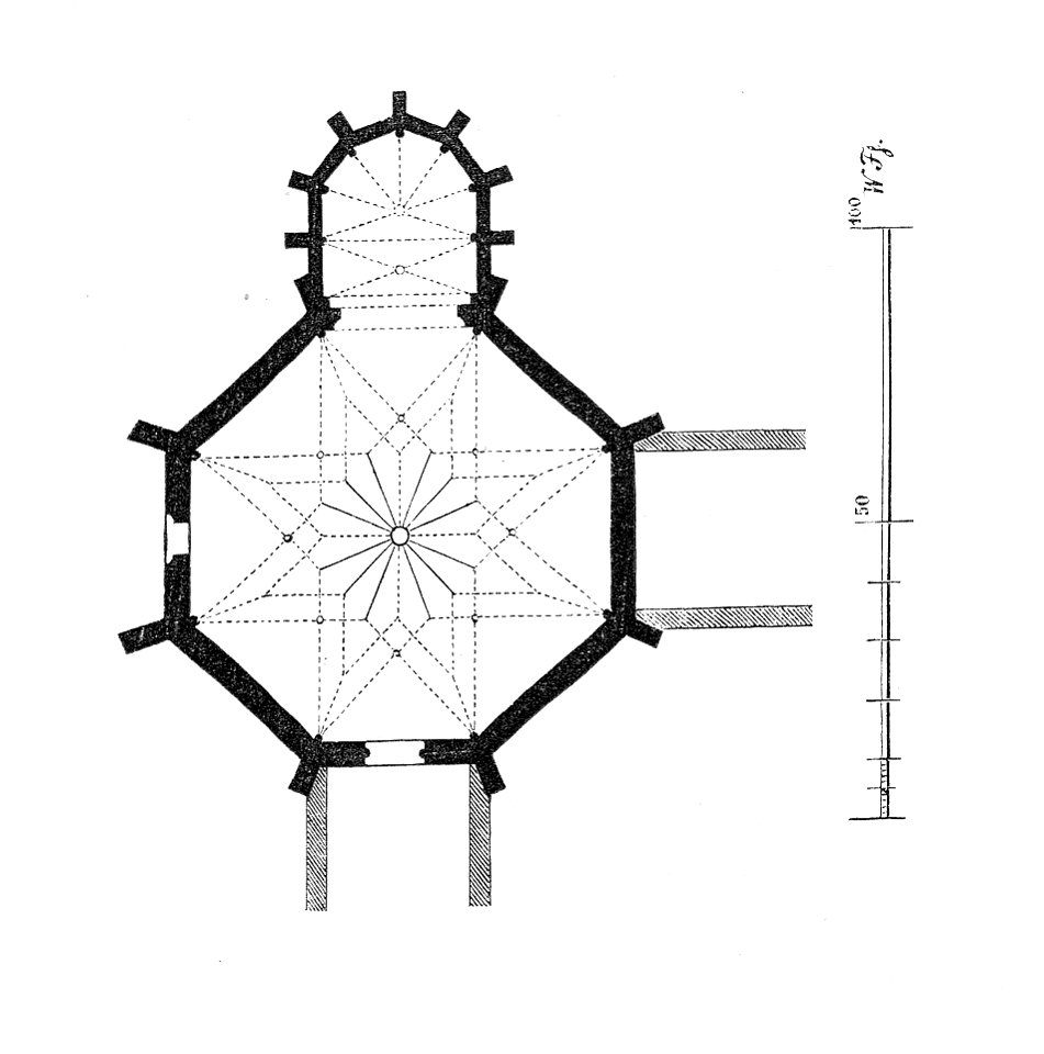 MZK 001 Nr 10 Charakteristik der Baudenkmale Böhmens - Fig. 37 Karlshofer Kirche - Grundriss